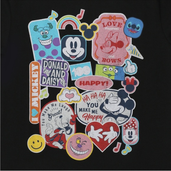 NWT Disney 100 Retro Icons Graphic Tee T-Shirt Short Sleeve Top Shirt - Picture 2 of 11